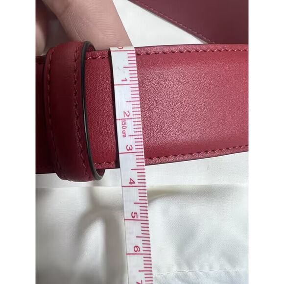 100% Authentic New Gucci Leather Belt Size 95 Red main image 6